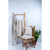 F. Corriveau International - Natural Striped Throw, Indoor/Outdoor, 50" x 60" - 101-UTH5060-NAT-017 - Mounts For Less