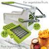 Hauz - French Fry Cutter with 2 Blades and Non-Slip Suction Cup Base, Green - 80-AFC763 - Mounts For Less