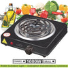 Hauz - Portable Single Burner Electric Cooktop, 1000 Watts, Black - 80-ABR851 - Mounts For Less