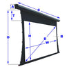 128" 16:9 Electric Tab-Tensioned Projection Screen Matte Gray - 13-0059 - Mounts For Less