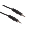 GlobalTone Audio cable 2.5mm male/male 6 ft black - 07-0116 - Mounts For Less