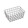 Jessar - Decorative Metal Storage Basket with Handles, Medium, Black and Gold - 76-6-00887 - Mounts For Less