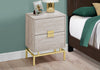 Monarch Specialties I 3493 Accent Table, Side, End, Nightstand, Lamp, Storage Drawer, Living Room, Bedroom, Metal, Laminate, Beige Marble Look, Gold, Contemporary, Modern - 83-3493 - Mounts For Less