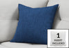 Monarch Specialties I 9314 Pillow - 18"X 18" / Linen Patterned Dark Blue / 1pc - 83-9314 - Mounts For Less