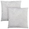 Monarch Specialties I 9321 Pillows, Set Of 2, 18 X 18 Square, Insert Included, Decorative Throw, Accent, Sofa, Couch, Bedroom, Polyester, Hypoallergenic, Grey, Modern - 83-9321 - Mounts For Less
