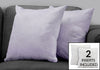 Monarch Specialties I 9325 Pillows, Set Of 2, 18 X 18 Square, Insert Included, Decorative Throw, Accent, Sofa, Couch, Bedroom, Polyester, Hypoallergenic, Purple, Modern - 83-9325 - Mounts For Less