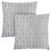 Monarch Specialties I 9347 Pillows, Set Of 2, 18 X 18 Square, Insert Included, Decorative Throw, Accent, Sofa, Couch, Bedroom, Polyester, Hypoallergenic, Grey, Modern - 83-9347 - Mounts For Less