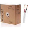 2-Conductor Speaker Cable, 18AWG, CL2 Fire Rated, 500 Feet Length, White - - Mounts For Less