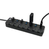 Adesso - 7-Port USB 3.0 HUB with Individual Power Switch, Black - 78-142510 - Mounts For Less