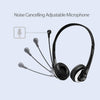 Adesso - USB Wired Stereo Headphones with Adjustable Noise Cancelling Microphone, Black - - Mounts For Less