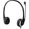 Adesso - USB Wired Stereo Headphones with Adjustable Noise Cancelling Microphone, Black - - Mounts For Less
