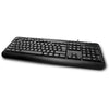 Adesso - Wired Keyboard and Mouse Set, Antimicrobial, Black - 78-142502 - Mounts For Less