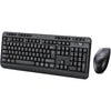 Adesso - Wireless Keyboard and Mouse Set, Antimicrobial, Black - 78-142504 - Mounts For Less