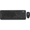 Adesso - Wireless Keyboard and Mouse Set, Antimicrobial, Black - 78-142504 - Mounts For Less