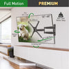 Barkan - Full Motion Wall TV Mount, For Flat or Curved Screens from 13" to 65", Maximum 36kg - 78-141253 - Mounts For Less