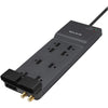 Belkin - 8-Outlet Low-Profile Surge Protector, 3550 Joules Protection, 12-Foot Cord, Black - - Mounts For Less