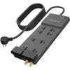 Belkin - 8-Outlet Low-Profile Surge Protector, 3550 Joules Protection, 12-Foot Cord, Black - - Mounts For Less