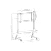 Boost Industries - TV Mount on Trolley with Shelf, For Screens from 45" to 90", Black - 99-AVC4590 - Mounts For Less