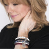 Chantal Lacroix - “Born to shine” Bracelet in Rose Quartz, Howlite and Agate Druzy - 150-BNB459 - Mounts For Less