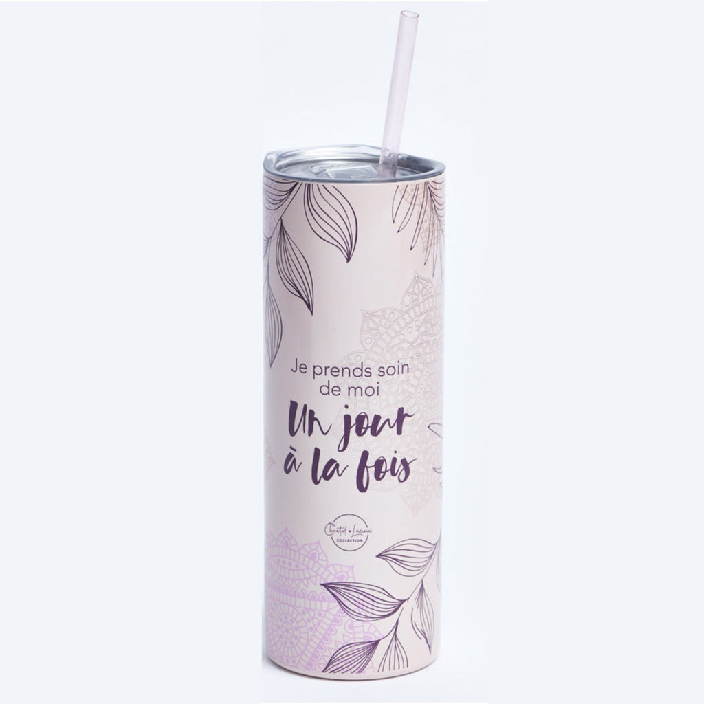 Chantal Lacroix - Bottle with straw, 600 ml capacity, Insulated, Stainless Steel - 150-BPE154 - Mounts For Less
