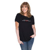 Chantal Lacroix - “Célibataire” Round Neck T-shirt, Black (6 Sizes Available) - - Mounts For Less