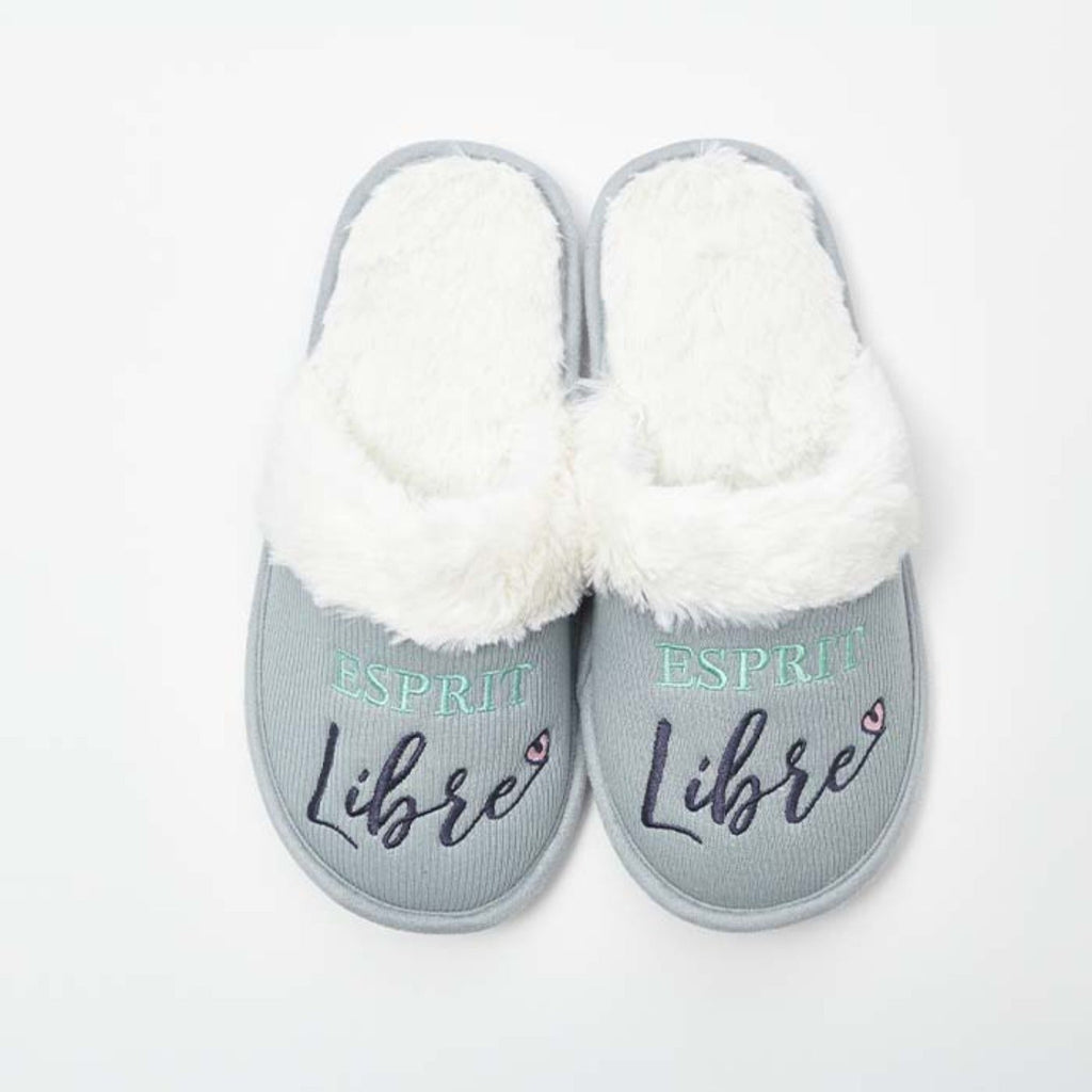 Chantal Lacroix - “Free Spirit” Slippers, Warm and Comfortable, Gray (Available in 2 Sizes) - - Mounts For Less