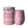 Chantal Lacroix - “Happiness” Stainless Steel Tumbler with Lid, 18oz Capacity, Pink - 150-VTM819 - Mounts For Less