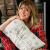 Chantal Lacroix - “Happy Holidays” Decorative Christmas Cushion, 20" x 12" - 150-CJF998 - Mounts For Less