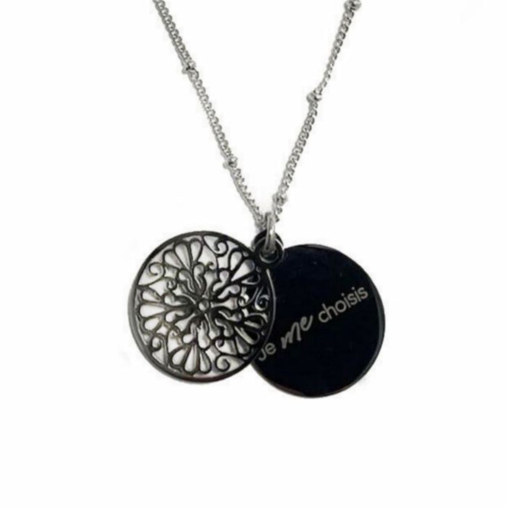 Chantal Lacroix - “I choose myself” Necklace in Stainless Steel - 150-CJM246 - Mounts For Less