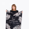 Chantal Lacroix - “Les vacances” Beach Towel, Black - 150-SPV781 - Mounts For Less