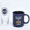 Chantal Lacroix - “Papa” Coffee Cup and Beer Glass Duo, Blue - 150-DPN072 - Mounts For Less