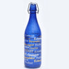 Chantal Lacroix - Serving Bottle "Bonheur de Recevoir" with Resealable Cap, 1 Liter Capacity, Blue - 150-BBB119 - Mounts For Less