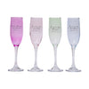 Chantal Lacroix - Set of 4 “La vie” Champagne Glasses, Capacity of 150ml - 150-ECV869 - Mounts For Less