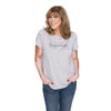 Chantal Lacroix - “Un jour à la fois” Round Neck T-shirt, Gray (Available in 6 Sizes) - - Mounts For Less