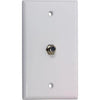Coaxial Wallplate White F/F connectors. - 05-0022 - Mounts For Less