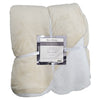 Cotton House - Flannel Sherpa Blanket, Soft and Luxurious, Queen/King Size, Beige - 57-SHERPABLKT-K-BEIGE - Mounts For Less