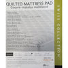 Cotton House - Quilted Mattress Cover, Waterproof and Hypoallergenic, Double Size, White - 57-MPQTD - Mounts For Less