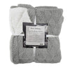 Cotton House - Ultra-Soft Faux Fur Sherpa Blanket, Twin Size, Light Grey - 57-SHERPABLKT-DQ-SILVER - Mounts For Less