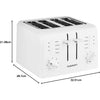 Cuisinart - 4-Slice Toaster, Wide Slots, 7 Shades Settings, White - - Mounts For Less
