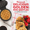 DASH - Mini Waffle Maker for Individual Waffles, 4" Diameter, Non-Stick Surface, Black - 119-DMW001BK - Mounts For Less
