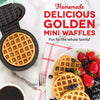 DASH - Mini Waffle Maker for Individual Waffles, 4" Diameter, Non-Stick Surface, Turquoise - 119-DMW001AQ - Mounts For Less