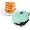 DASH - Mini Waffle Maker for Individual Waffles, 4" Diameter, Non-Stick Surface, Turquoise - 119-DMW001AQ - Mounts For Less