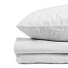 DB Chez Vous - 100% Washed Cotton Sheet Set, 200 Thread Count, White (Available in 5 Sizes) - - Mounts For Less