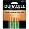 Duracell - Pack of 4 AAA Rechargeable Batteries Precharged, Long Lasting - 78-139713 - Mounts For Less