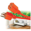 Elink - 1 Outlet Outdoor Electrical Extension Cord, 25 Feet Length, Orange - 80-EX-536 - Mounts For Less