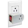 Elink - Grounded Wall Outlet Adapter, Illuminated Power Switch, White - 80-EL5595 - Mounts For Less
