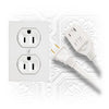 Elink - Set of 3 3-Outlet Indoor Electrical Extension Cords, 10 Feet Length, White - 80-EX-533x3 - Mounts For Less