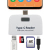 Elink - USB Type-C to USB-A Adapter and SD and Micro SD Card Reader, White - 80-EK654 - Mounts For Less
