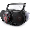 Emerson - Portable BoomBox with CD Player and Cassette, Bluetooth, AM/FM Radio, USB Input, Red - 78-141495 - Mounts For Less