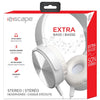 Escape - Foldable Stereo Wired Headphones with Extra Bass, White - - Mounts For Less